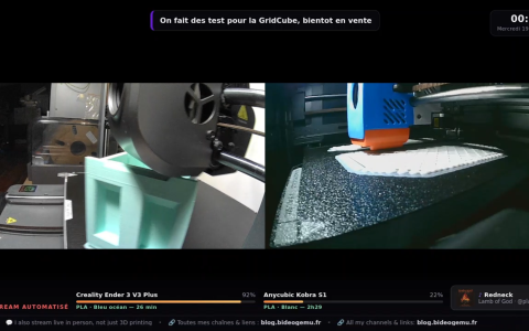 Capture de Auto-stream d'impression 3D